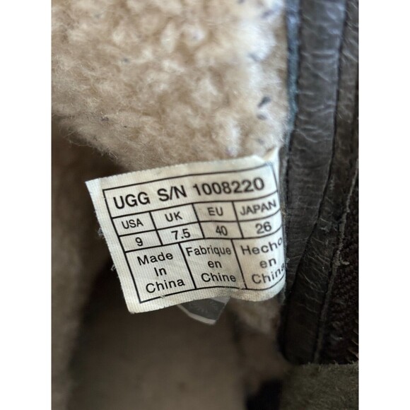 UGG Blayre II Brown Suede Leather Distressed Sheepskin Ankle Boot Women Size 9 - Picture 15 of 16